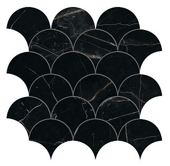 Керамическая мозаика Atlas Concord Италия Marvel Dream 9MFK Fan Black Atlantis 29,2х29см 0,508кв.м.