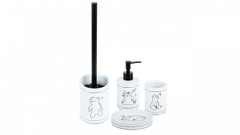 Стакан в ванную FIXSEN Teddy FX-600-3 Белый/чёрный