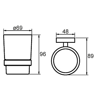 Стакан в ванную MILARDO Amur AMUSMG0M45 хром глянец