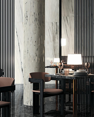 Керамическая мозаика Atlas Concord Италия Marvel Dream AOU4 Bianco Fantastico Line Lapp 30,5х26см 0,476кв.м.