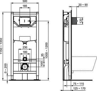 Унитаз подвесной IDEAL STANDARD ESEDRA T386001 безободковый без сиденья