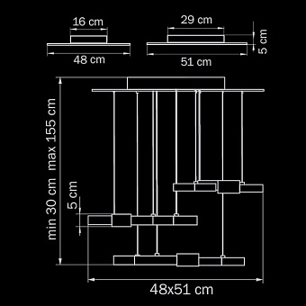Светильник подвесной Lightstar Favo 750224 60Вт LED