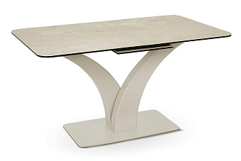 Кухонный стол раскладной AERO 85х140х76см закаленное стекло/керамика/сталь Cap Rock