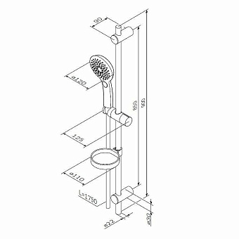 Душевой гарнитур AM-PM Inspire V2.0 F0150A000 хром