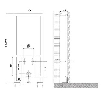 Инсталляция для биде VITRA Frame 880-5800