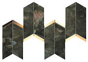 Керамическая мозаика Atlas Concord Италия Marvel Dream 9MCO Chevron Brasil Green 41,4х17см 0,422кв.м.