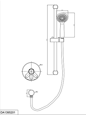 Смеситель для душа D&K RheinMarx DA1395201 хром