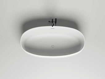 Ванна каменная SALINI LUCE 100121MRF S-Stone матовая 170х85см отдельностоящая