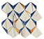 Керамическая мозаика Atlas Concord Италия Marvel Dream 9MDN Diamonds Bianco Ultramarine 35,8х32,9см 0,707кв.м.