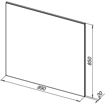 Зеркало AQUANET Lino 253908 85х89см без подсветки