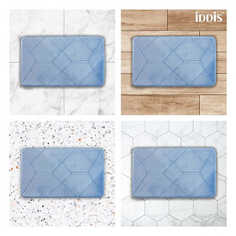 Коврик для ванной IDDIS Basic B24P580i12 50х80см голубой