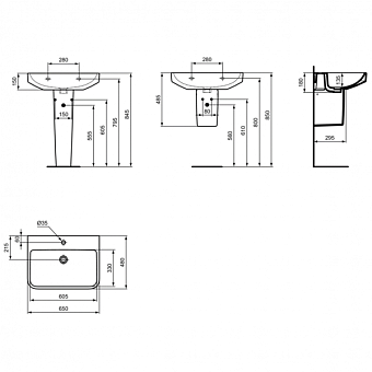 Пьедестал IDEAL STANDARD Ideal Standard i.life S T473901