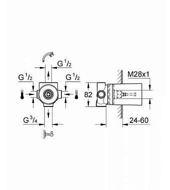 Внутренняя часть смесителя GROHE 29707000