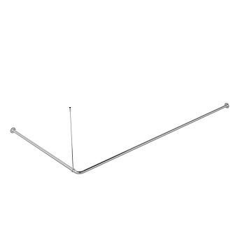 Угловой карниз для ванной комнаты, 90-180 см, глянц. хром, Elegante, IDDIS, 050A200I14