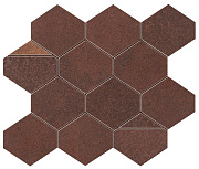 Керамическая мозаика Atlas Concord Италия Blaze 9BNC Corten Mosaico Nest 29,4х25,8см 0,455кв.м.