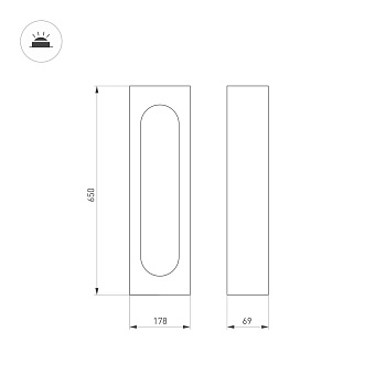 Светильник ландшафтный Arlight Muse 037524 12Вт IP65 LED тёмно-серый