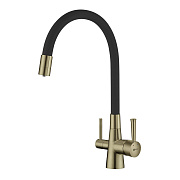Смеситель для кухни LEMARK Comfort LM3075B гибкий излив бронза
