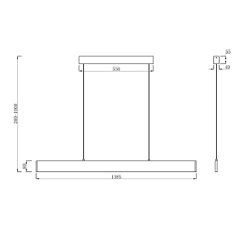 Светильник подвесной Maytoni Step P010PL-L30G3K 30Вт LED
