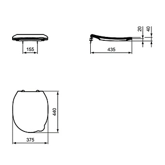 Сиденье для унитаза IDEAL STANDARD S453601 без микролифта