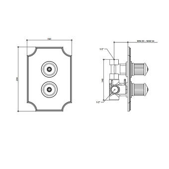 Смеситель для душа Bongio Impero 06544CR00 хром