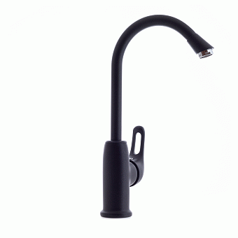 Смеситель для кухни D&K RheinEucharius DA1372420 высокий излив антрацит