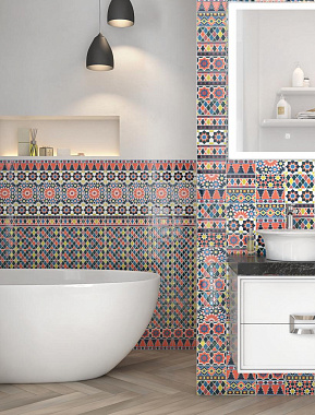 Вставка KERAMA MARAZZI Алькасар HGD\A321\16000 разноцветный 7,4х15см 0,011кв.м.