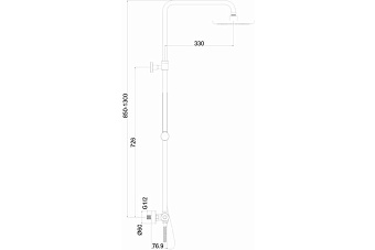 Душевая система Maxonor SUPERIOR PL2487 хром