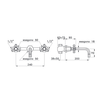 Смеситель для раковины STELLA Eccelsa EC01001CR00 хром