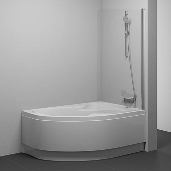Стеклянная шторка на ванну RAVAK ROSA CVSK1 160/170 R 150х100см