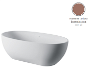 Ванна каменная ArtCeram Hoop ACW002 40 170х70см отдельностоящая