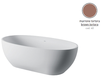 Ванна каменная ArtCeram Hoop ACW002 40 170х70см отдельностоящая