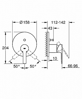 Смеситель для душа GROHE Lineare New 24064DC1 Суперсталь