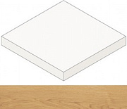 Плитка для ступеней Atlas Concord Италия Exence AMBA Almond Scalino Angolare SX 33х33см 0,109кв.м. неполированная