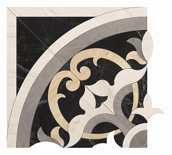 Декор Atlas Concord Италия Marvel Pro ADVT Elegance Angolo Dark 60х60см 0,36кв.м.