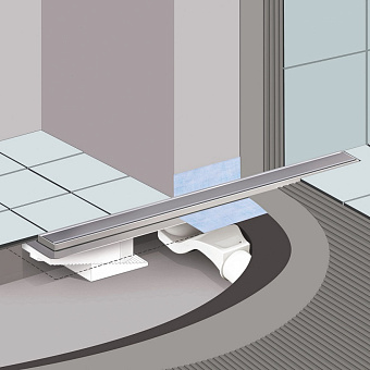 Щелевой душевой трап BERGES B1 Keramik 094119 80х25см горизонтальный сток