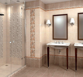 Настенная плитка KERAMA MARAZZI Вилла Флоридиана 8246 бежевый 20х30см 1,5кв.м. глянцевая