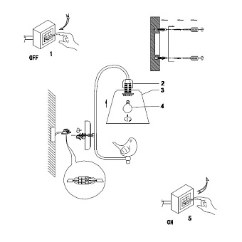 Светильник настенный Arte Lamp PASSERO A4289AP-1WH 40Вт E27