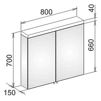 Шкаф зеркальный Keuco Royal Reflex 24203171301 15х80х70см с подсветкой