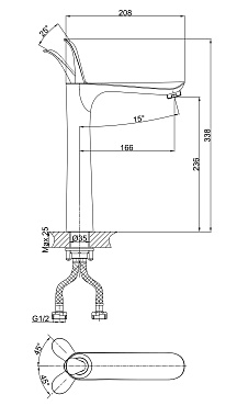 Смеситель для раковины D&K Venice.Baciano DA1032041 хром