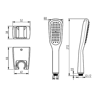 Смеситель для ванны LEMARK Ursus LM7251BL чёрный