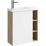 Тумба с раковиной AQWELLA Alba ALB0106LDD+ALB0706WM 25х59,5х65см