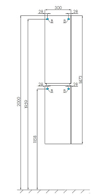 Пенал подвесной Акватон Скай 1A238603SY01L 24х30х147,3см белый глянцевый