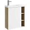 Тумба с раковиной AQWELLA Alba ALB0106LDD+ALB0706WM 25х59,5х65см
