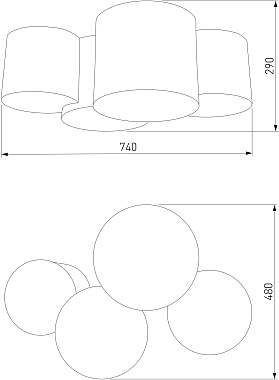 Светильник потолочный TK Lighting Mona 3276 15Вт E27