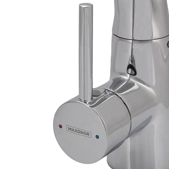 Смеситель для кухни Maxonor MN4450 гибкий излив чёрный