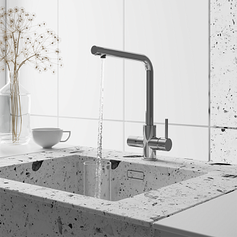 Смеситель для кухни Paini Primavera PRCR6433VEB90 поворотный излив хром