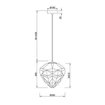 Светильник подвесной Maytoni Globo P053PL-01PK 40Вт E27