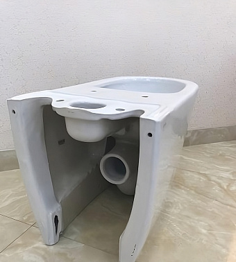 Унитаз напольный VITRA Sento 9830B003-7203 безободковый с микролифтом