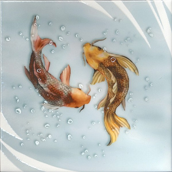 Декор KERAMA MARAZZI Чудо-озеро VT\A471\5009 голубой/жёлтый 20х20см 0,04кв.м.