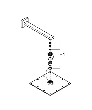 Верхний душ GROHE Rainshower Allure 230 26054000 хром